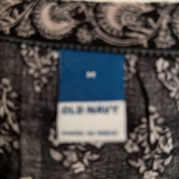 Old Navy boho Floral-Print Split-Neck Swing Blouson Sleeve Dress M - Picture 5 of 8